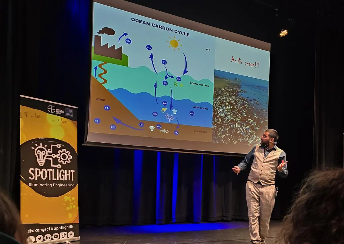 Pranav Thoutam at the Spotlight Engineering public lecture, April 2024