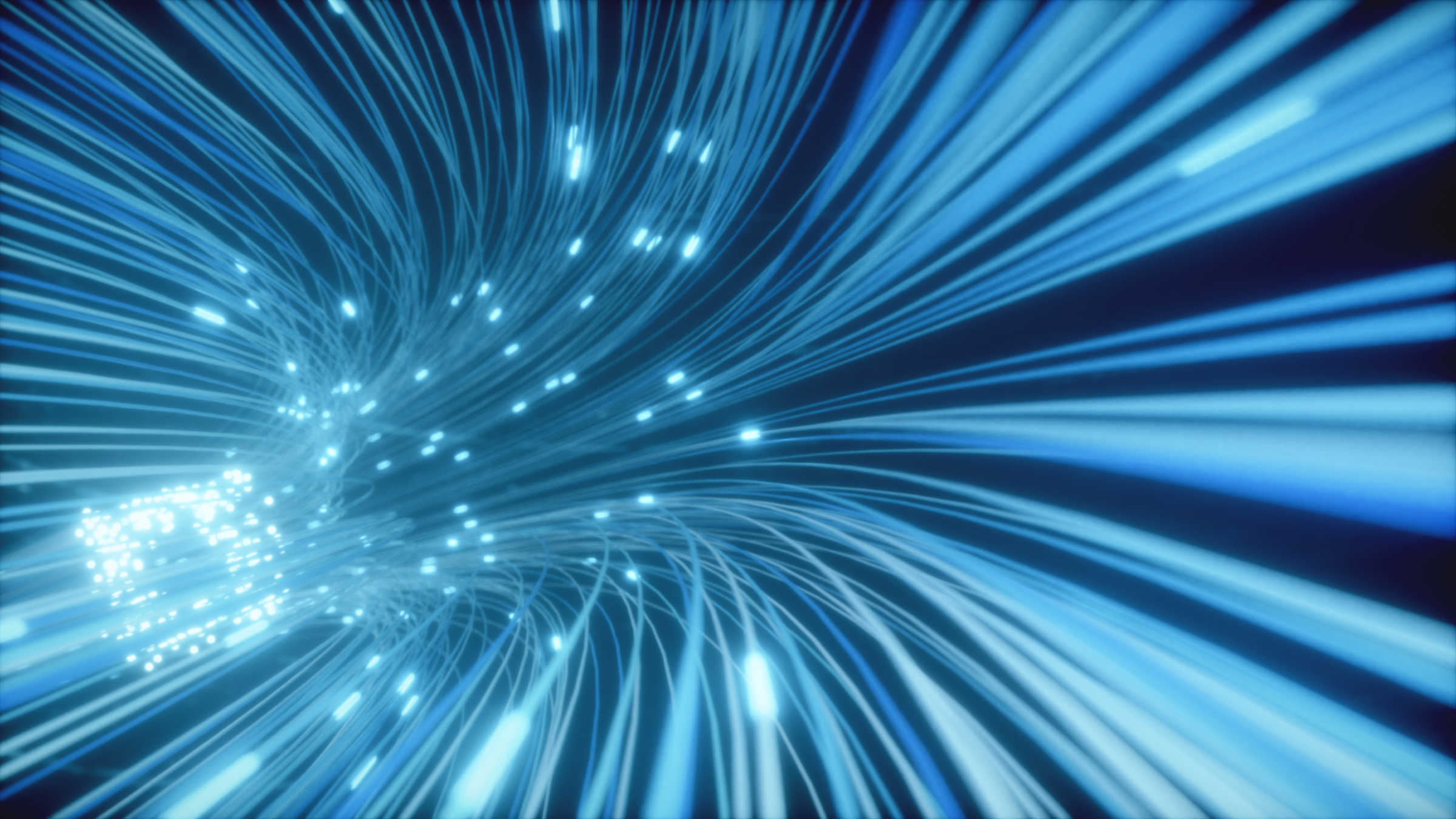  Abstract 3d illustration background of moving of lines for fiber optic network creating technology tunnel