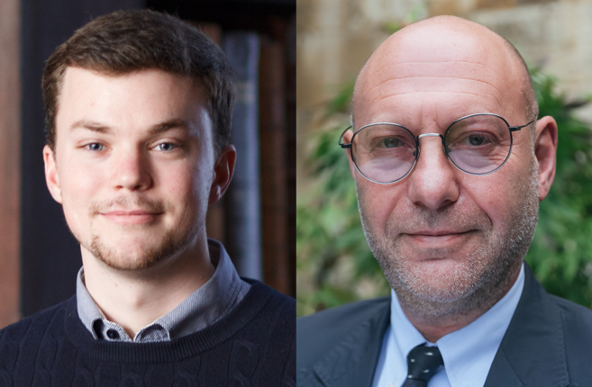 DPhil student Leon Romano Brandt and Professor Alexander Korsunsky