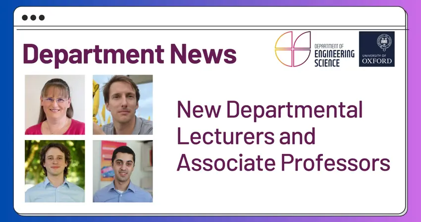 New Departmental Lecturers and Associate Professors