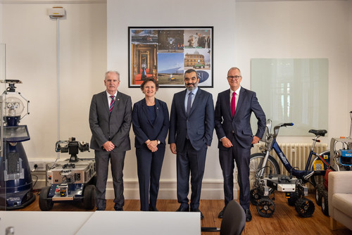 is Excellency Minister Abdullah Alswaha, Minister for Communication and Information Technology of Saudi Arabia, and Lord Patrick Vallance, Minister for Science, Research and Innovation (UK), along with their respective delegation were welcomed to Oxford by Vice-Chancellor Professor Irene Tracey,