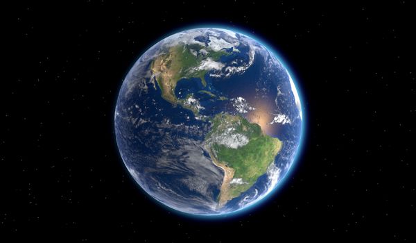 Earth image in space