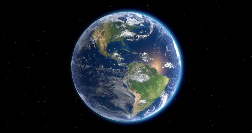 Earth image in space