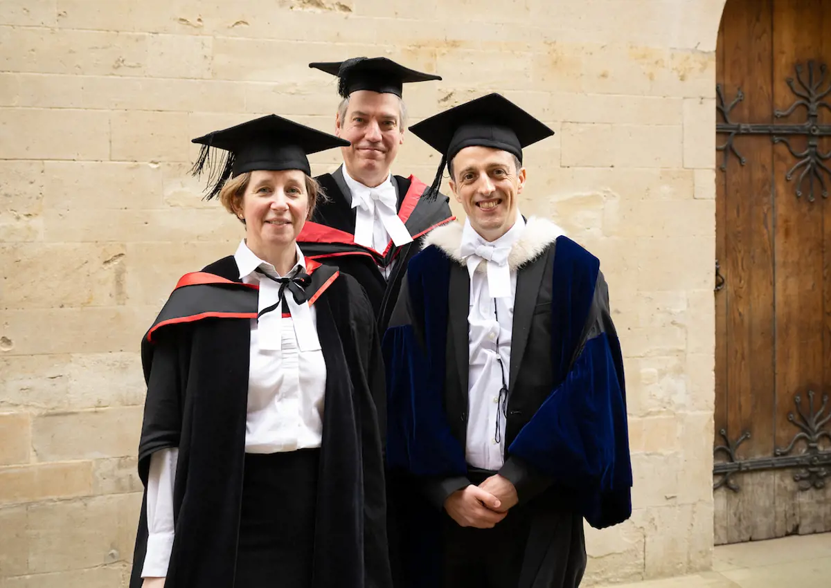 Dr Tim Mawson (Edgar Jones Fellow and Tutor in Philosophy and Dean) and Catherine Whalley (Fellow and College Registrar) were also admitted as Pro-Proctors to Prof Adcock.