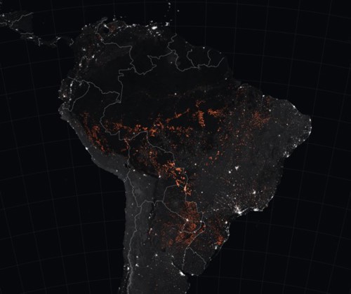 NASA Earth Observatory images by Joshua Stevens, using MODIS data from NASA EOSDIS/LANCE and GIBS/Worldview, Fire Information for Resource Management System (FIRMS) data from NASA EOSDIS, and data from the Global Fire Emissions Database (GFED) [Public domain]