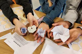 Uncover 2022 outreach programme - doing origami
