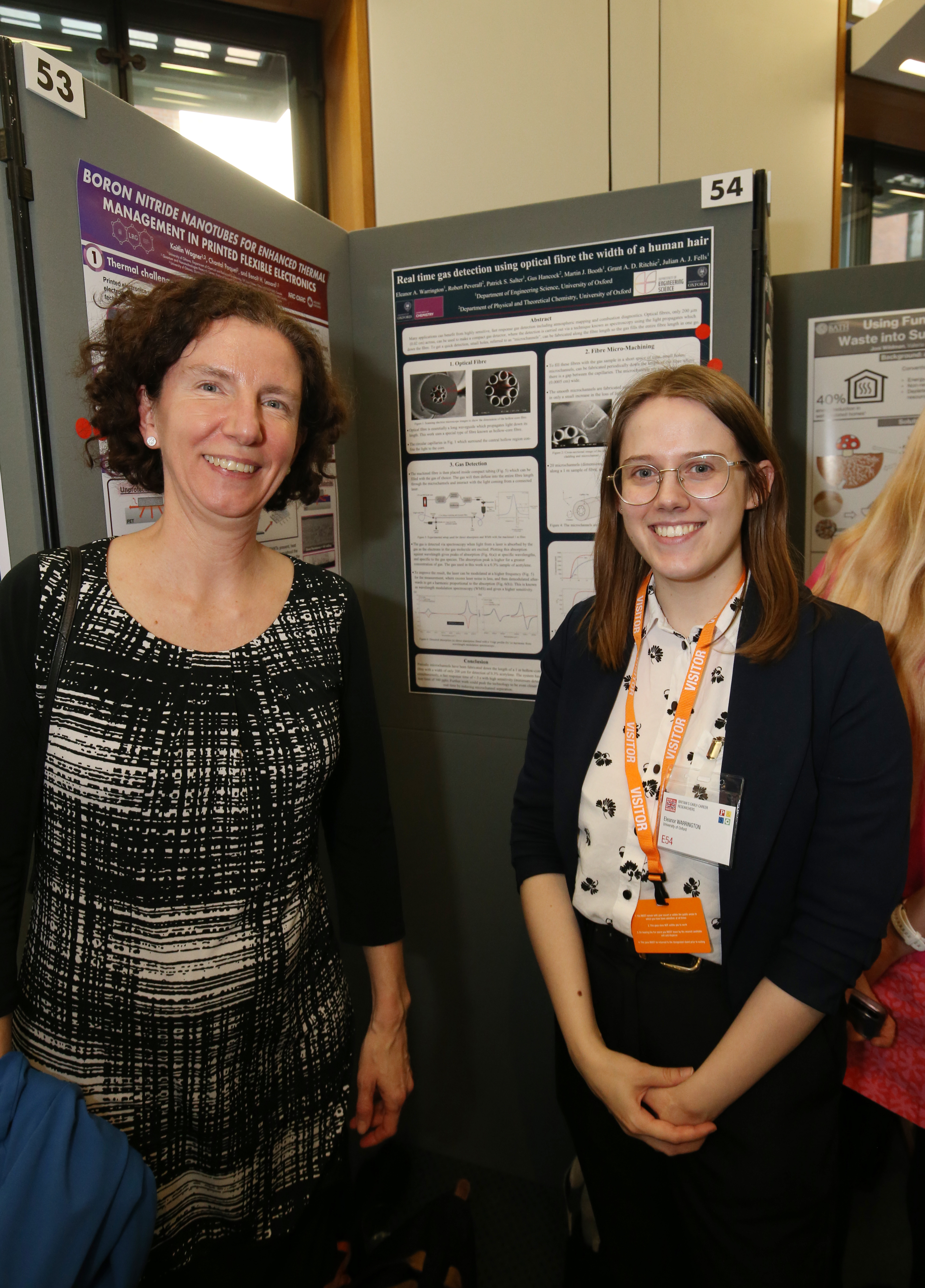 Eleanor Warrington in front of her poster with the Labour and Co-operativeMP for Oxford East, Anneliese Dobbs