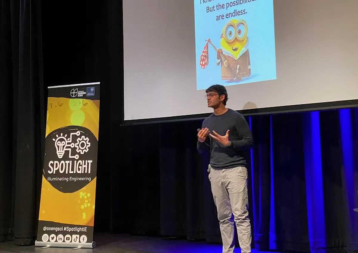 Shreyank Gowda at the Spotlight Engineering public lecture, April 2024