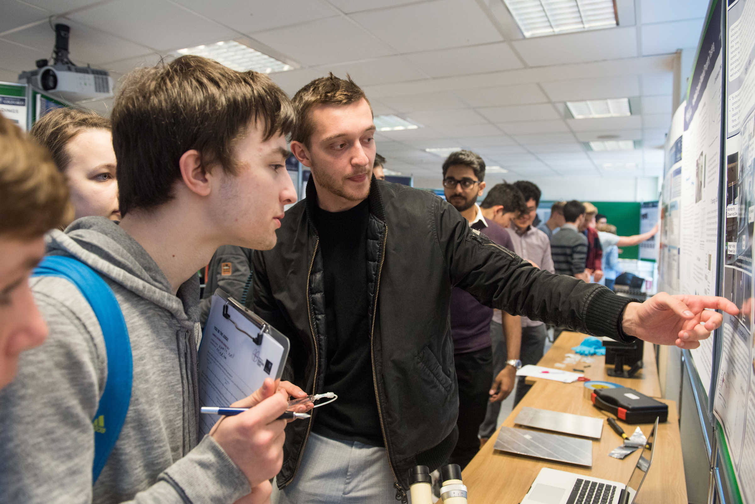 Students at poster session
