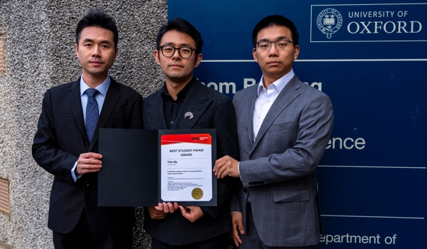 The Oxford team, L-R: Dr. Chao He, Yifei Ma, Zimo Zhao (cr: Yuxi Cai) 