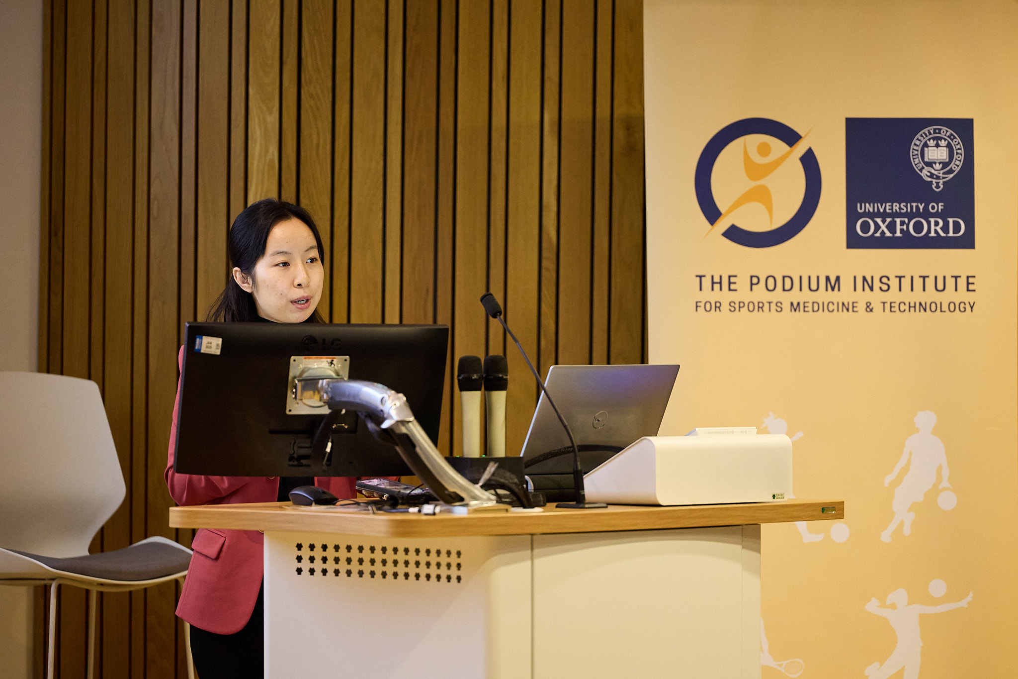  Dr Chenying Liu speaking at the Podium Institute conference. Photographer Andrew Bailey