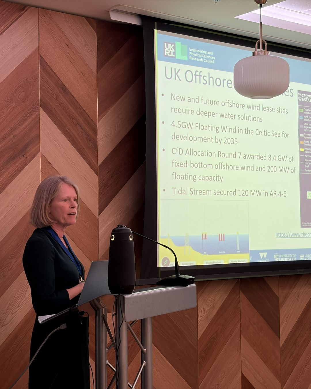 Professor Deborah Greaves OBE delivers her first technical lecture as the newly inaugurated president of the IMarEST