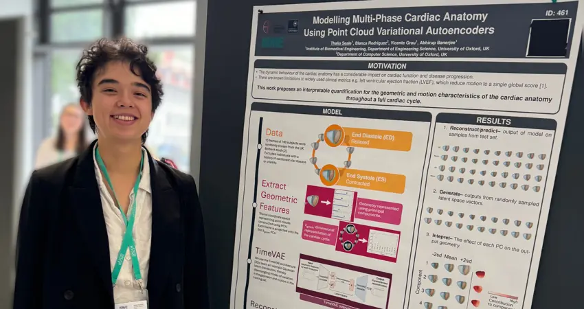 IBME DPhil student Thalia Seale at the CinC conference in Karlsruhe, Germany in 2024