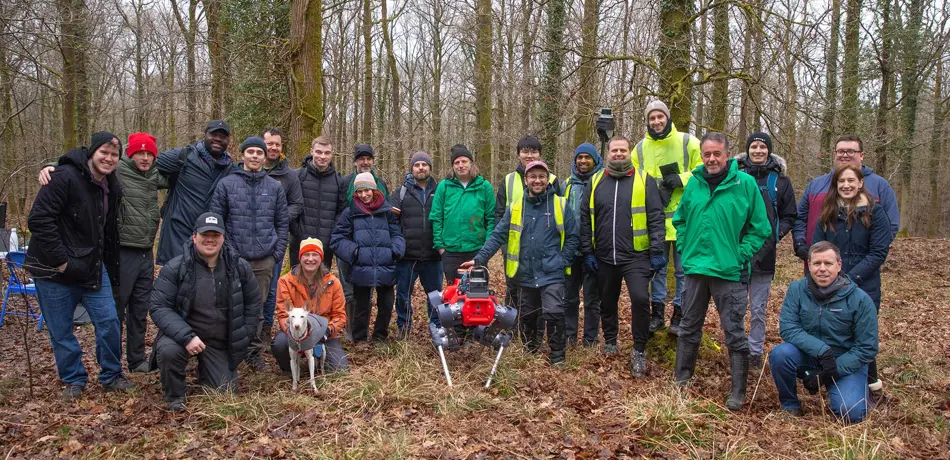 Oxford researchers and Forestry Research partners in Forest of Dean