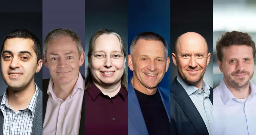 L to R: Professors Amro Awad, Dominic O’Brien, Noa Zilberman, Nick McKeown, Martin Booth, and Dr Patrick Salter