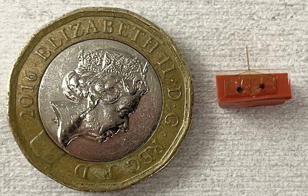 Size of the device is smaller than a coin