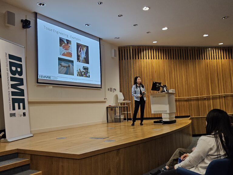 Prof Cathy Ye presenting at the IBME Open Day 2026