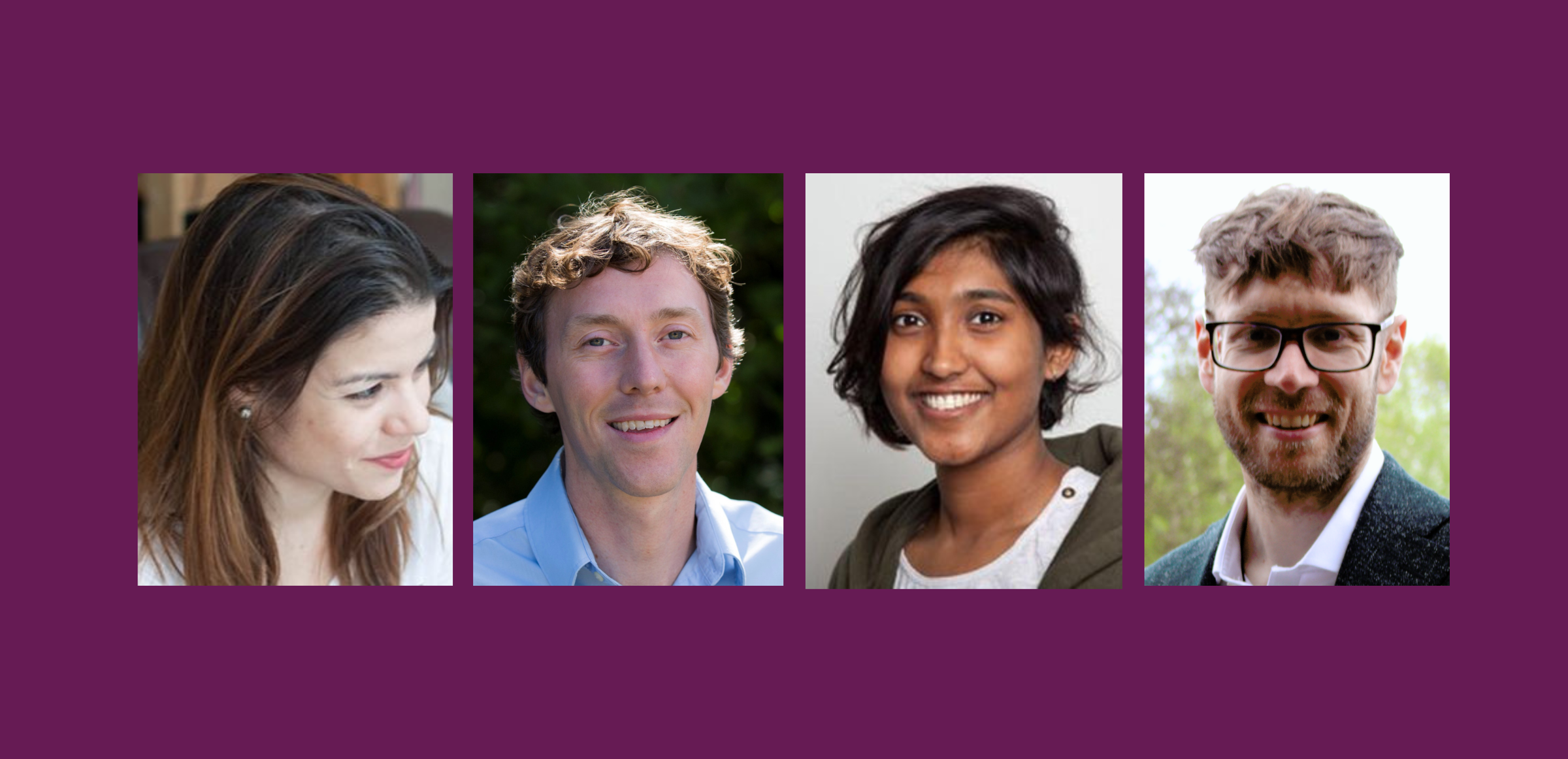 L to R: Konstantina Vogiatzaki, Chris Proctor, Malavika Nair, Luke Doherty