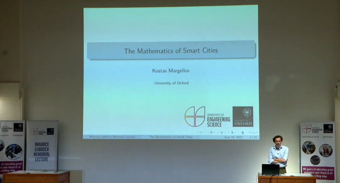 Professor Kostas Margellos: ‘The mathematics of smart cities’ - Lubbock Lecture