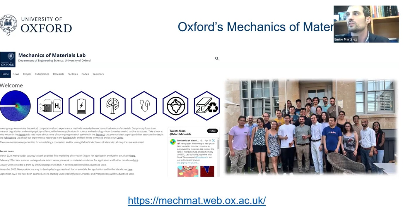 Professor Emilio Martínez Pañeda ‘Material degradation challenges across multiple areas, Engineering Horizons lecture