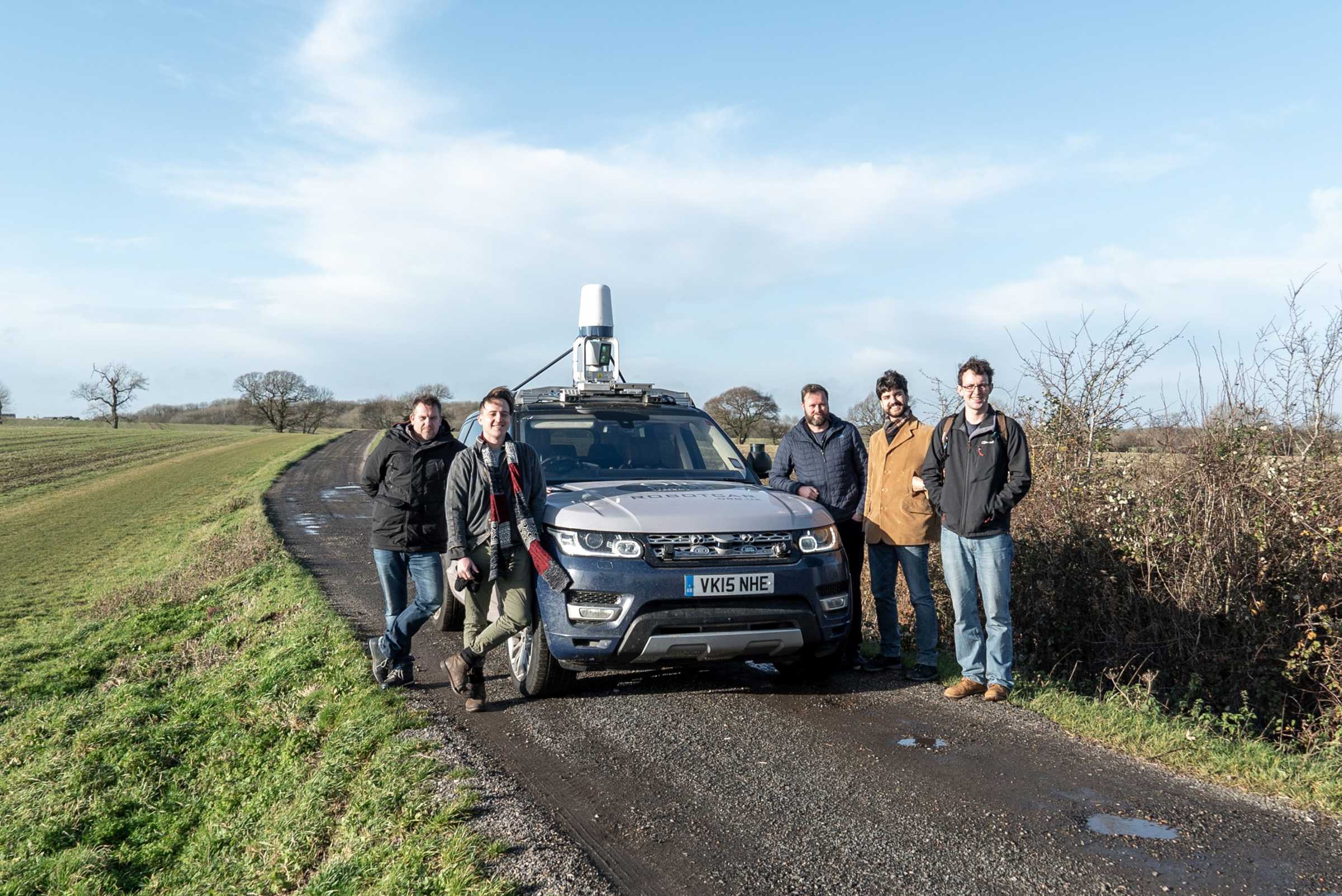 JLR vehicle and MRG group out conducting trials. 