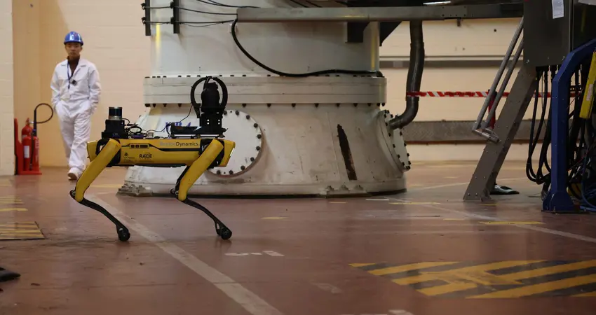 Spot the robot dog in a fusion energy facility