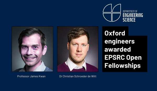 Professor James Kwan and Dr Christian Schroeder de Witt, who received EPSRC Open Fellowships in 2026