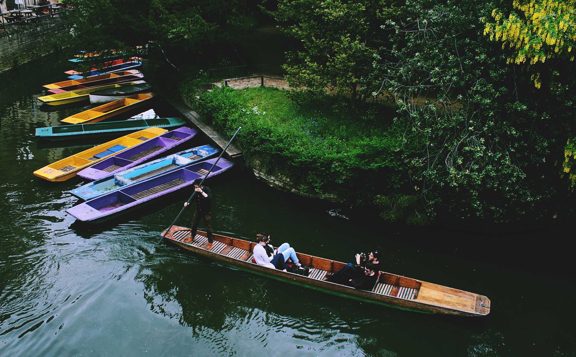 Punts on river at Oxford