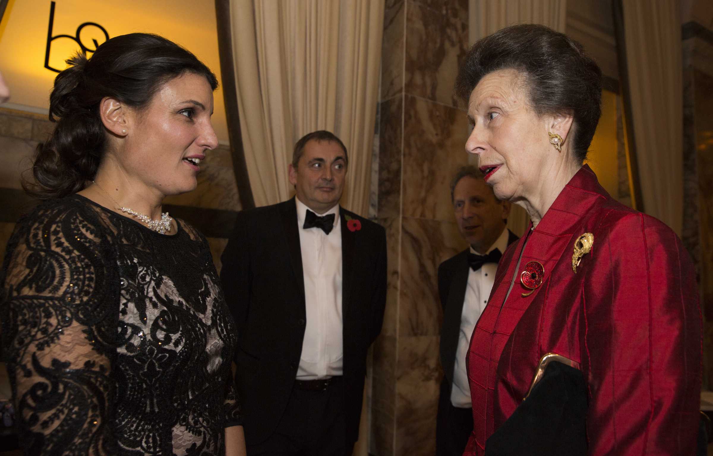 Princess Anne talking to Amelia Gould at WISE VIP Reception 2017