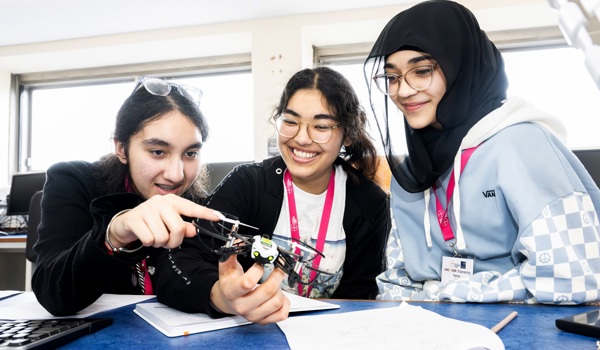 Participants of Access programme Uncover Engineering 2024 during the Drones workshop