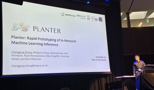 In-Network Machine-Learning paper selected to Best of CCR and presented at ACM SIGCOMM 2024