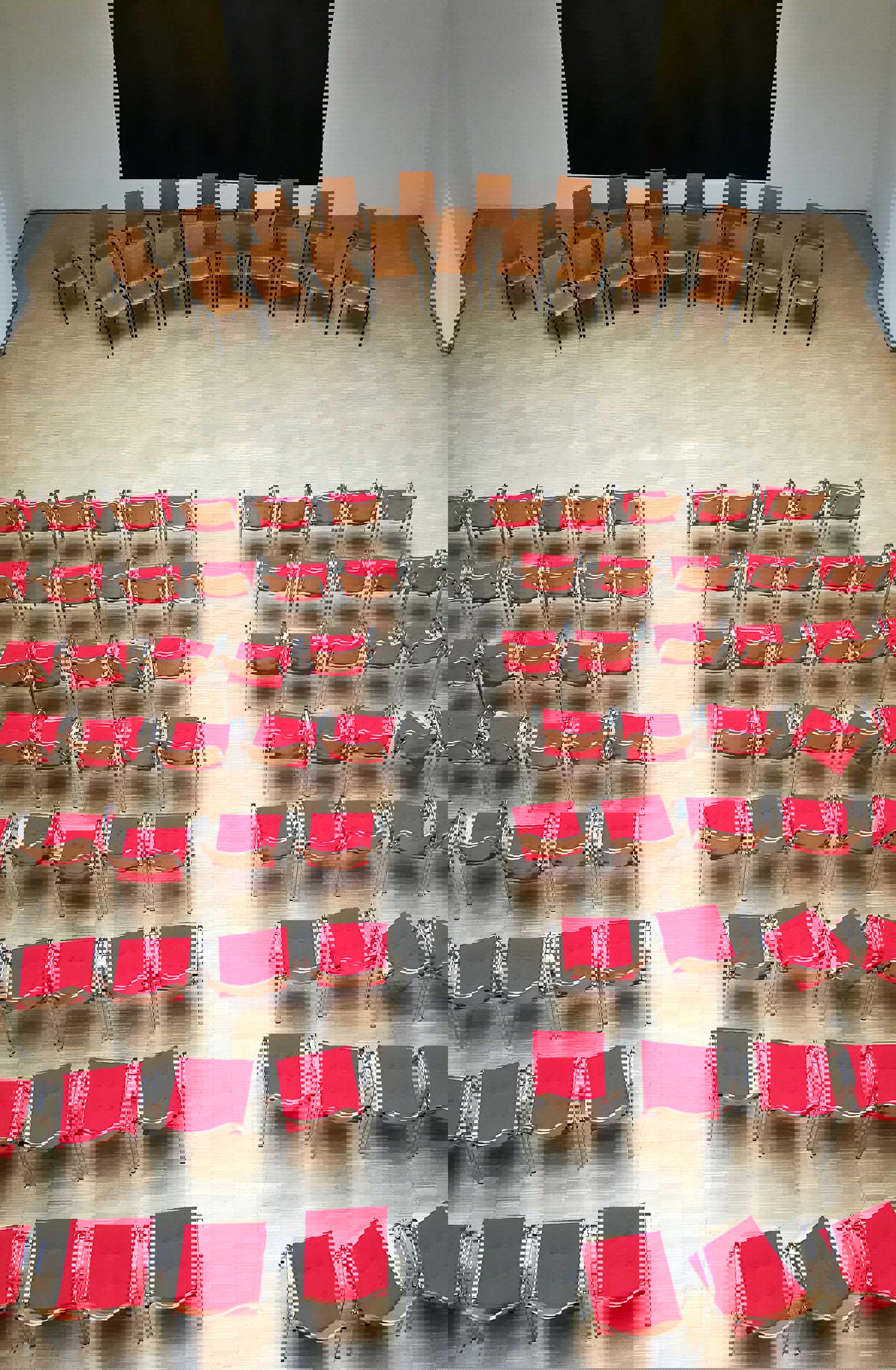 Seats laid out in lecture room