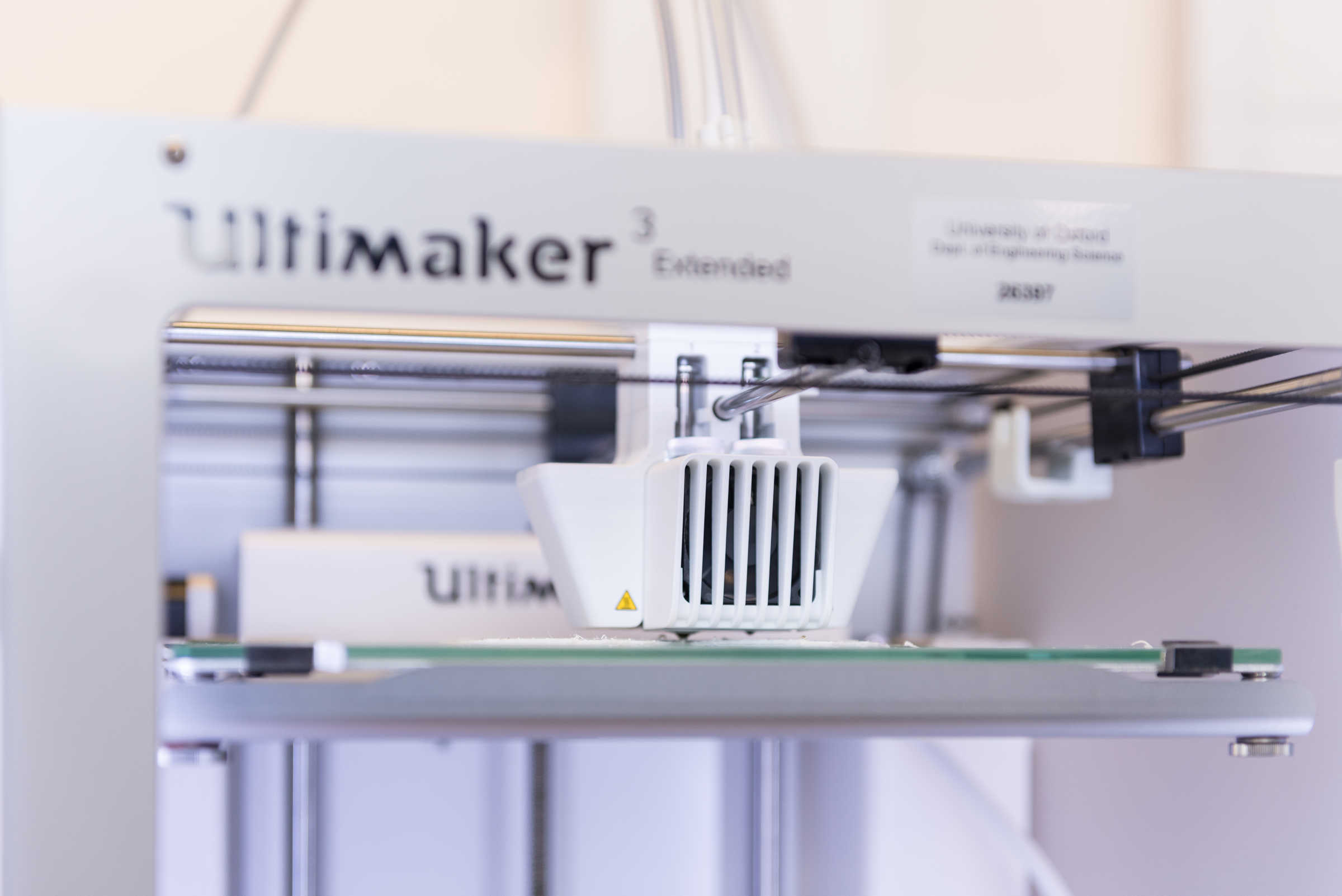 Close up of large 3D printer