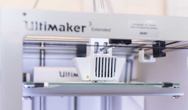 Close up of large 3D printer