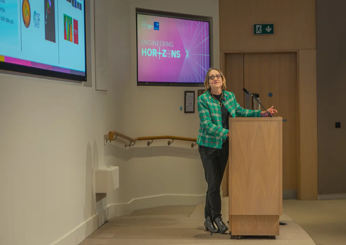 Professor Alison Noble speaking at the Engineering Horizons lecture