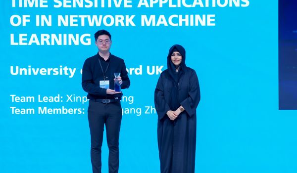 DPhil student Xinpeng Hong won the best project award in Data science and AI-enabled solutions at Dubai Future Solutions – Prototypes for Humanity