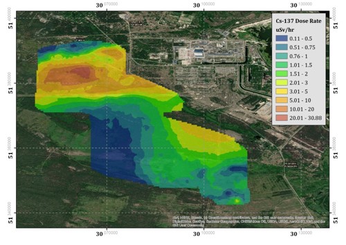 University of Bristol's radiation dose map