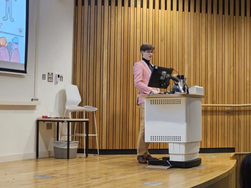 Prof David Clifton presenting at the IBME Open Day 2026