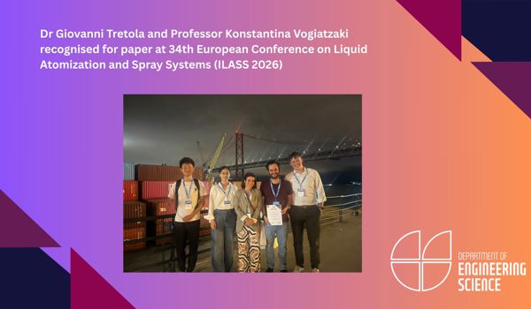 Oxford researchers win award at international spray research conference