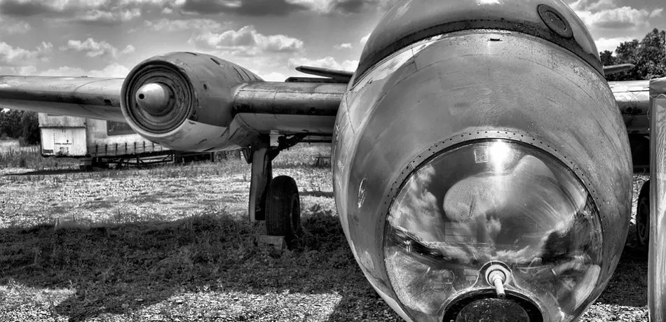 Close up of old aircraft