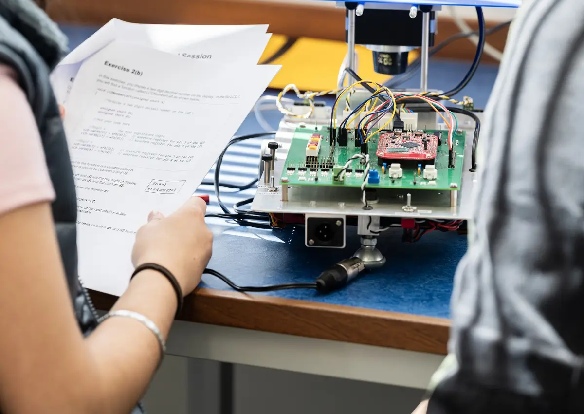 Participants of Access programme Uncover Engineering 2024 during the Mobile Robots workshop